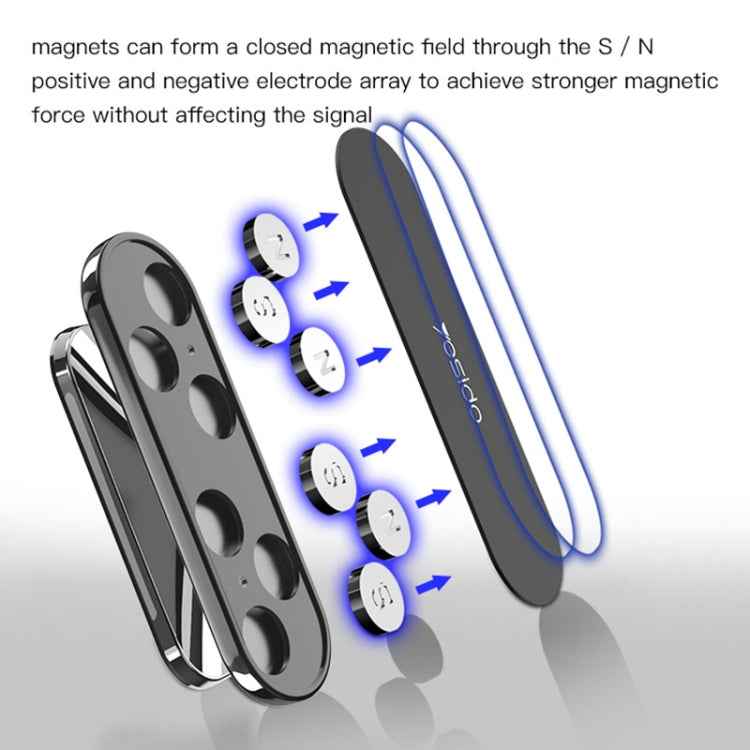 Yesido C82 Car 360 Degree Rotation Strong Magnetic Phone Holder, C82 (Silver), C82 (Black), C82 (Gold)