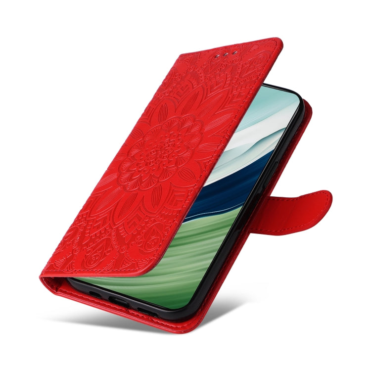 Embossed Sunflower Leather Phone Case, For Huawei Mate 60 Pro, For Huawei nova 11 Pro, For Huawei nova 11