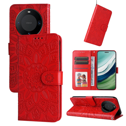 Embossed Sunflower Leather Phone Case