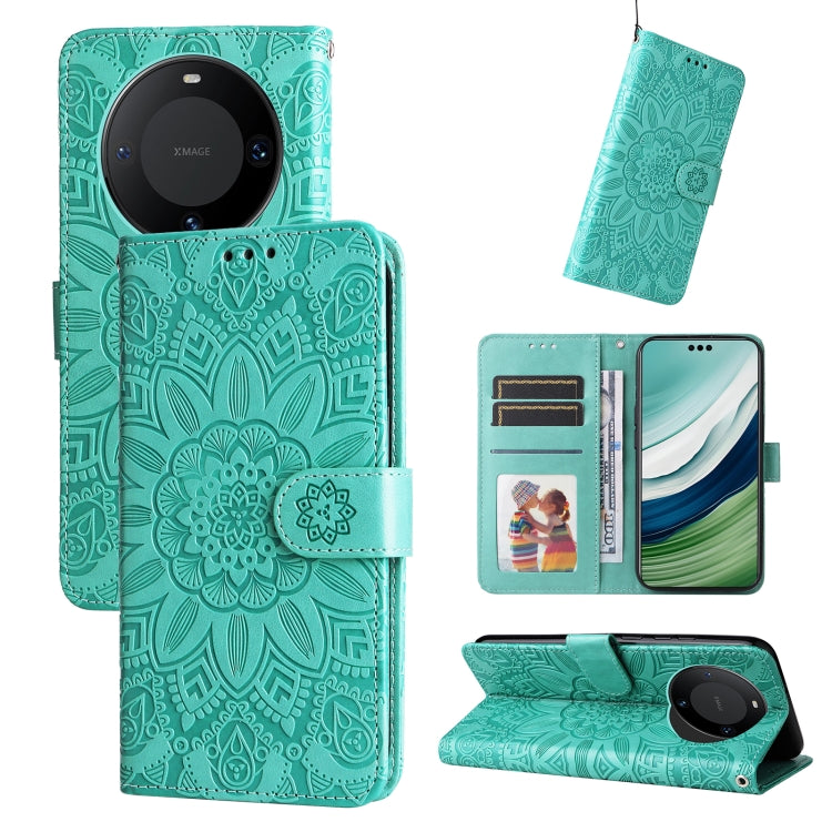 Embossed Sunflower Leather Phone Case