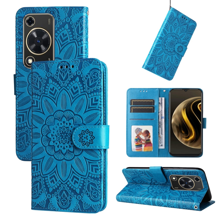Embossed Sunflower Leather Phone Case, For Huawei Enjoy 80, For Huawei nova 13 Pro, For Huawei nova 13 / nova 12, For Huawei Enjoy 70 Pro, For Huawei Enjoy 70, For Huawei nova 11 SE, For Huawei nova 12 Pro, For Huawei Mate 60, For Huawei Mate 60 Pro