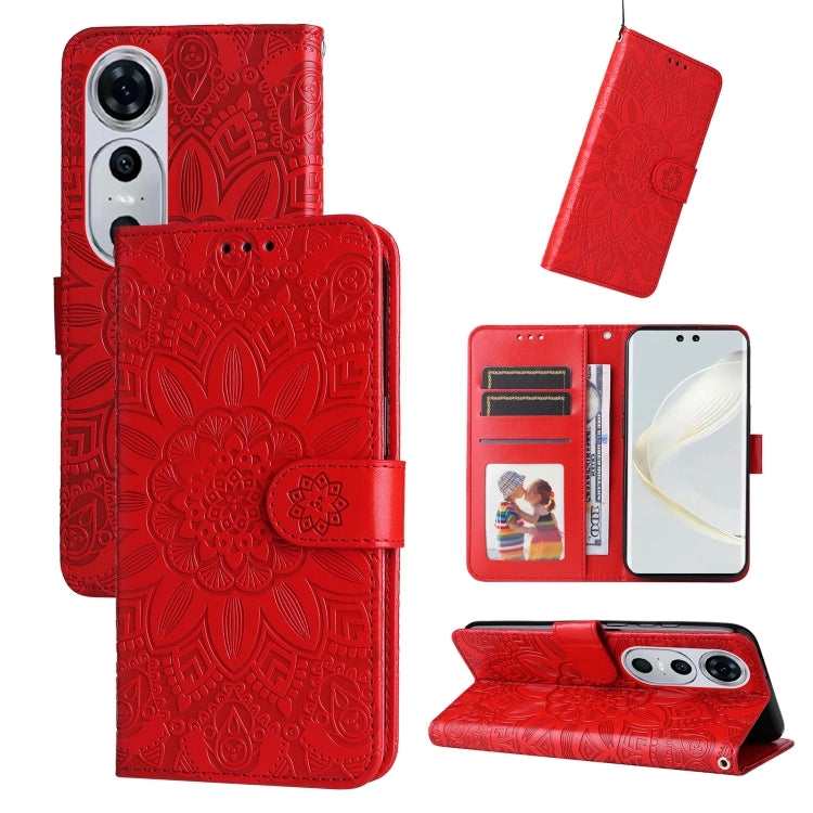 Embossed Sunflower Leather Phone Case, For Huawei nova 13 Pro, For Huawei nova 13 / nova 12, For Huawei Enjoy 70 Pro, For Huawei Enjoy 70, For Huawei nova 11 SE, For Huawei nova 12 Pro, For Huawei Mate 60, For Huawei Mate 60 Pro, For Huawei nova 11 Pro