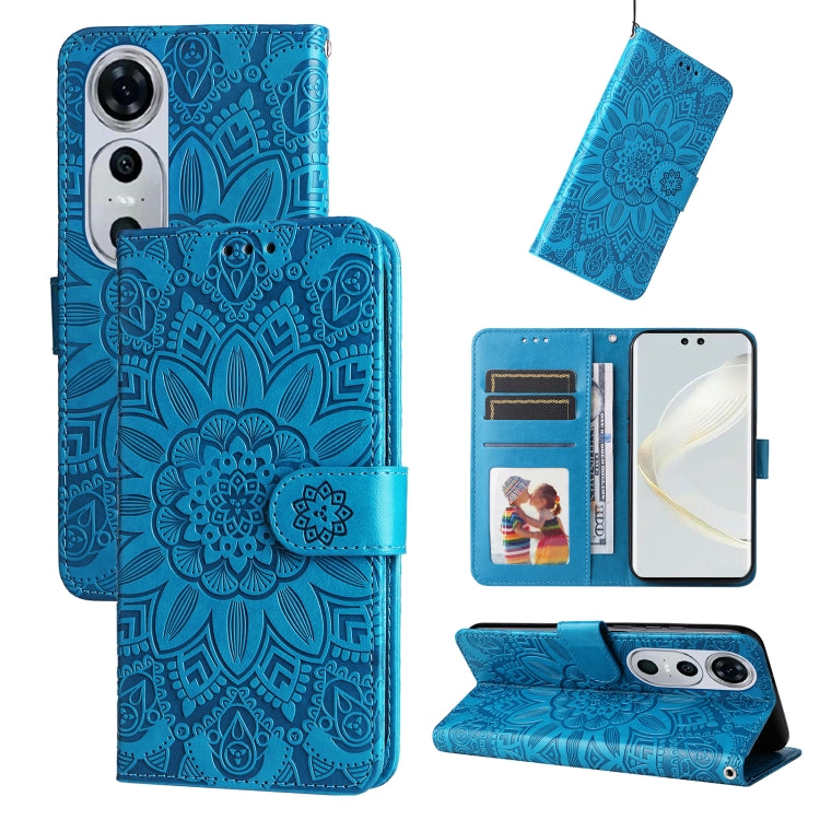Embossed Sunflower Leather Phone Case, For Huawei nova 13 Pro, For Huawei nova 13 / nova 12, For Huawei Enjoy 70 Pro, For Huawei Enjoy 70, For Huawei nova 11 SE, For Huawei nova 12 Pro, For Huawei Mate 60, For Huawei Mate 60 Pro, For Huawei nova 11 Pro