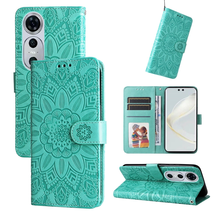 Embossed Sunflower Leather Phone Case, For Huawei nova 13 Pro, For Huawei nova 13 / nova 12, For Huawei Enjoy 70 Pro, For Huawei Enjoy 70, For Huawei nova 11 SE, For Huawei nova 12 Pro, For Huawei Mate 60, For Huawei Mate 60 Pro, For Huawei nova 11 Pro