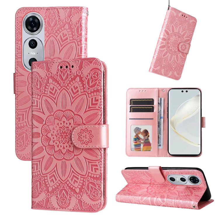 Embossed Sunflower Leather Phone Case, For Huawei nova 13 Pro, For Huawei nova 13 / nova 12, For Huawei Enjoy 70 Pro, For Huawei Enjoy 70, For Huawei nova 11 SE, For Huawei nova 12 Pro, For Huawei Mate 60, For Huawei Mate 60 Pro, For Huawei nova 11 Pro