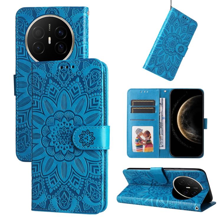Embossed Sunflower Leather Phone Case, For Huawei Enjoy 90 Pro Max 5G, For Huawei Enjoy 90 / Enjoy 90 Plus 5G, For Huawei Enjoy 80 Plus, For Huawei nova 15 Pro / nova 15 Ultra, For Huawei Mate 70 Air 5G, For Huawei nova 14 Lite, For Huawei Maimang 40 5...