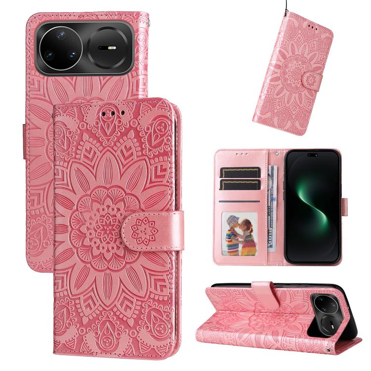 Embossed Sunflower Leather Phone Case, For Huawei Enjoy 90 Pro Max 5G, For Huawei Enjoy 90 / Enjoy 90 Plus 5G, For Huawei Enjoy 80 Plus, For Huawei nova 15 Pro / nova 15 Ultra, For Huawei Mate 70 Air 5G, For Huawei nova 14 Lite, For Huawei Maimang 40 5...