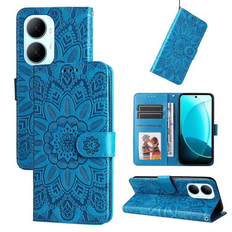 Embossed Sunflower Leather Phone Case, For Huawei nova 16, For Huawei Enjoy 90 Pro Max 5G, For Huawei Enjoy 90 / Enjoy 90 Plus 5G, For Huawei Enjoy 80 Plus, For Huawei nova 15 Pro / nova 15 Ultra, For Huawei Mate 70 Air 5G, For Huawei nova 14 Lite     ...