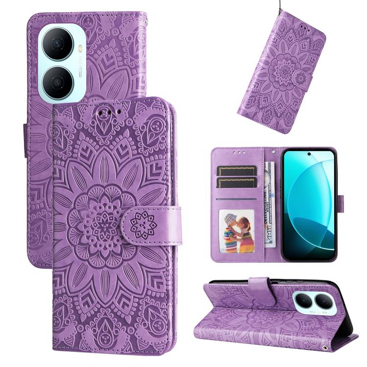 Embossed Sunflower Leather Phone Case, For Huawei nova 16, For Huawei Enjoy 90 Pro Max 5G, For Huawei Enjoy 90 / Enjoy 90 Plus 5G, For Huawei Enjoy 80 Plus, For Huawei nova 15 Pro / nova 15 Ultra, For Huawei Mate 70 Air 5G, For Huawei nova 14 Lite     ...