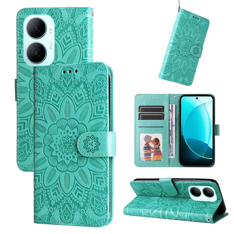 Embossed Sunflower Leather Phone Case, For Huawei nova 16, For Huawei Enjoy 90 Pro Max 5G, For Huawei Enjoy 90 / Enjoy 90 Plus 5G, For Huawei Enjoy 80 Plus, For Huawei nova 15 Pro / nova 15 Ultra, For Huawei Mate 70 Air 5G, For Huawei nova 14 Lite     ...