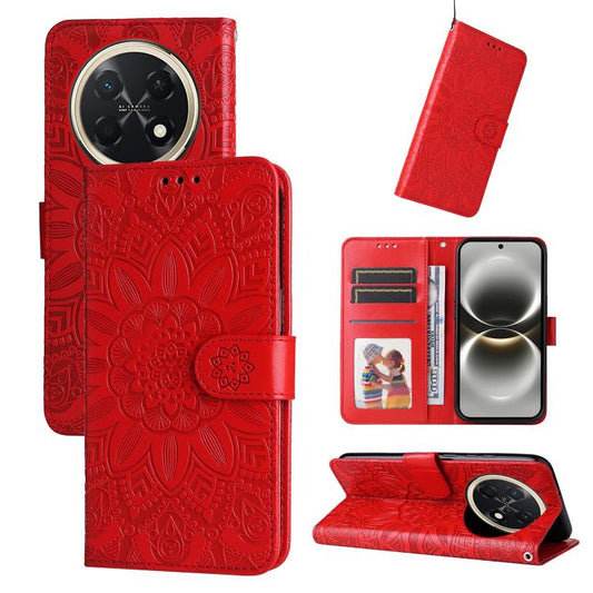 Embossed Sunflower Leather Phone Case, For Huawei Enjoy 90 Pro Max 5G, For Huawei Enjoy 90 / Enjoy 90 Plus 5G, For Huawei Enjoy 80 Plus, For Huawei nova 15 Pro / nova 15 Ultra, For Huawei Mate 70 Air 5G, For Huawei nova 14 Lite, For Huawei Maimang 40 5...
