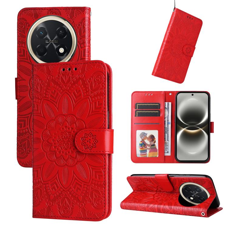 Embossed Sunflower Leather Phone Case, For Huawei nova 16, For Huawei Enjoy 90 Pro Max 5G, For Huawei Enjoy 90 / Enjoy 90 Plus 5G, For Huawei Enjoy 80 Plus, For Huawei nova 15 Pro / nova 15 Ultra, For Huawei Mate 70 Air 5G, For Huawei nova 14 Lite     ...