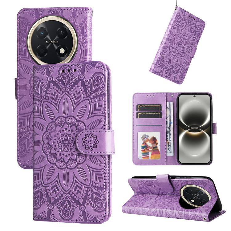 Embossed Sunflower Leather Phone Case, For Huawei nova 16, For Huawei Enjoy 90 Pro Max 5G, For Huawei Enjoy 90 / Enjoy 90 Plus 5G, For Huawei Enjoy 80 Plus, For Huawei nova 15 Pro / nova 15 Ultra, For Huawei Mate 70 Air 5G, For Huawei nova 14 Lite     ...