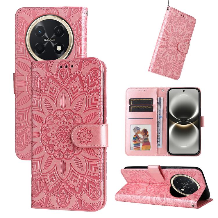 Embossed Sunflower Leather Phone Case, For Huawei nova 16, For Huawei Enjoy 90 Pro Max 5G, For Huawei Enjoy 90 / Enjoy 90 Plus 5G, For Huawei Enjoy 80 Plus, For Huawei nova 15 Pro / nova 15 Ultra, For Huawei Mate 70 Air 5G, For Huawei nova 14 Lite     ...