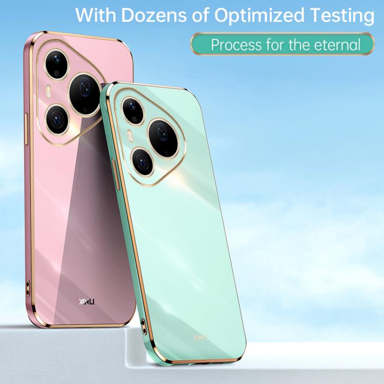 XINLI Straight Edge 6D Electroplate TPU Phone Case, For Huawei Pura 90 Pro Max 5G, For Huawei Pura 90 Pro 5G, For Huawei Pura 90 5G, For Huawei Mate 80 Pro Max, For Huawei Mate 80, For Huawei Mate 70 Air