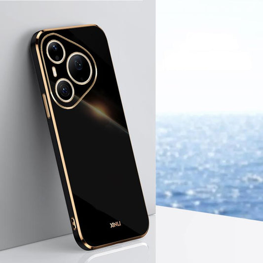 XINLI Straight Edge 6D Electroplate TPU Phone Case, For Huawei Pura 90 Pro Max 5G, For Huawei Pura 90 Pro 5G, For Huawei Pura 90 5G, For Huawei Mate 80 Pro Max, For Huawei Mate 80, For Huawei Mate 70 Air