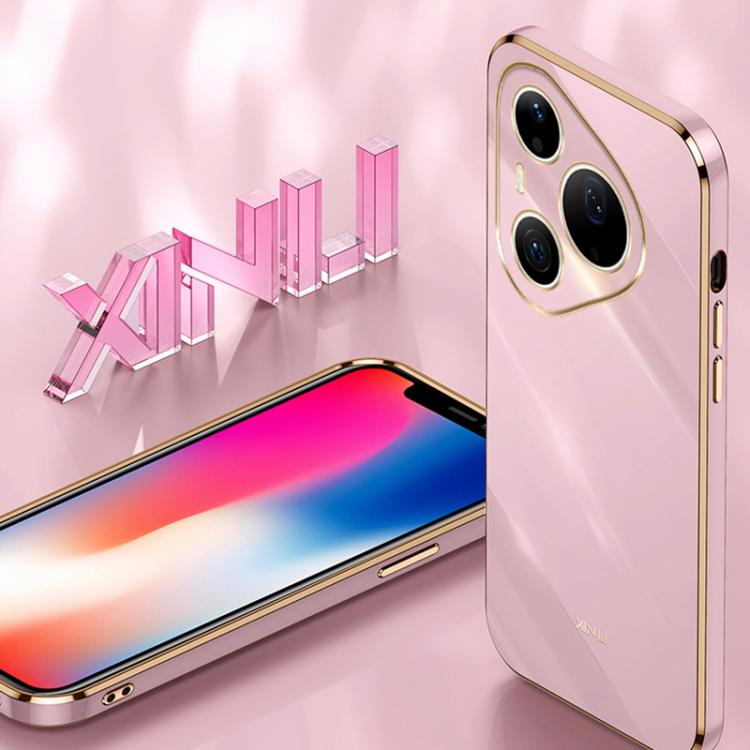 XINLI Straight Edge 6D Electroplate TPU Phone Case, For Huawei Pura 90 Pro Max 5G, For Huawei Pura 90 Pro 5G, For Huawei Pura 90 5G, For Huawei Mate 80 Pro Max, For Huawei Mate 80, For Huawei Mate 70 Air