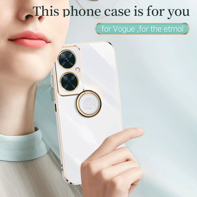 XINLI Straight Edge 6D Electroplate TPU Phone Case with Ring Holder, For Huawei Maimang 20, For Huawei Enjoy 60X, For Huawei nova 11 Pro, For Huawei nova 11, For Huawei P60 Art, For Huawei P60