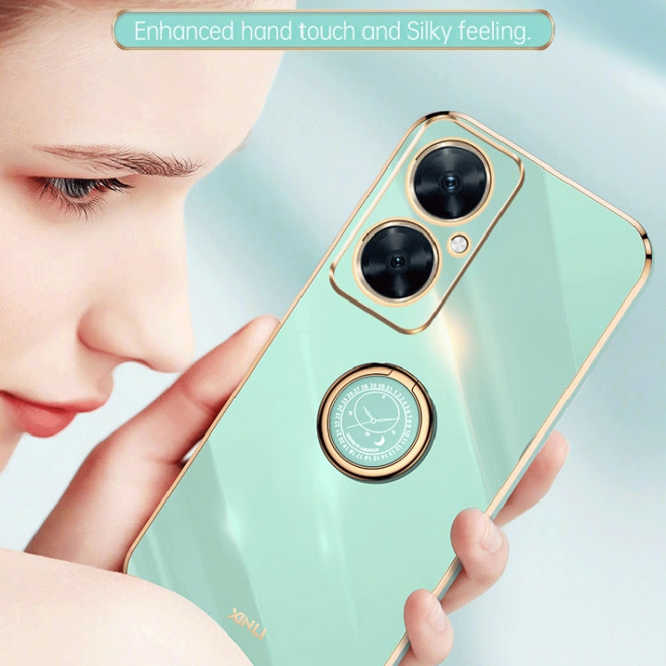 XINLI Straight Edge 6D Electroplate TPU Phone Case with Ring Holder, For Huawei Maimang 20, For Huawei Enjoy 60X, For Huawei nova 11 Pro, For Huawei nova 11, For Huawei P60 Art, For Huawei P60