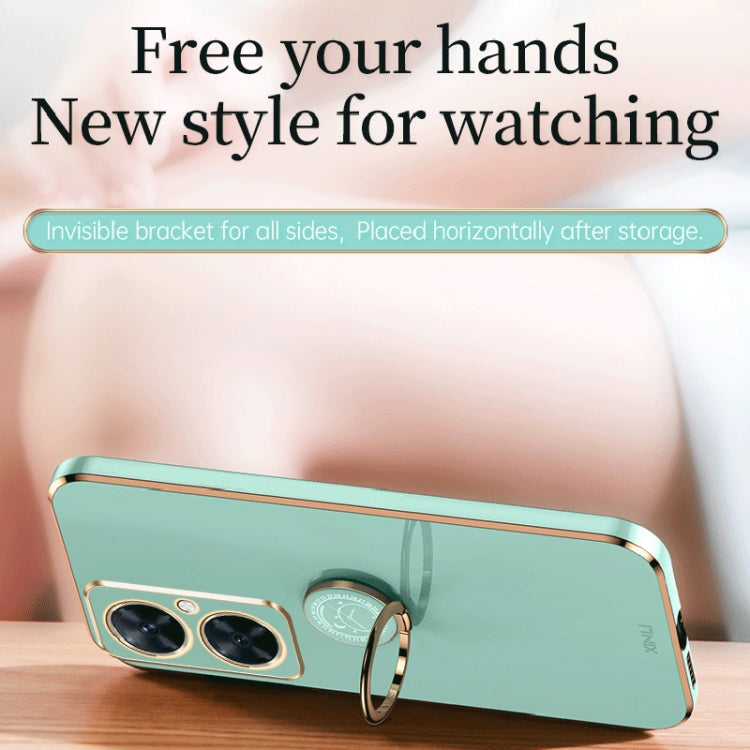 XINLI Straight Edge 6D Electroplate TPU Phone Case with Ring Holder, For Huawei Maimang 20, For Huawei Enjoy 60X, For Huawei nova 11 Pro, For Huawei nova 11, For Huawei P60 Art, For Huawei P60