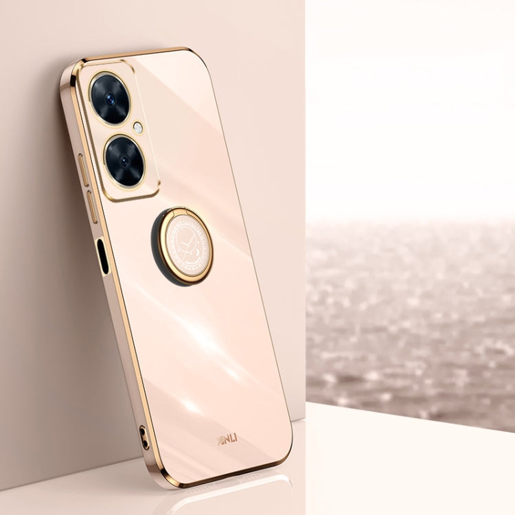 XINLI Straight Edge 6D Electroplate TPU Phone Case with Ring Holder, For Huawei Nova 11 SE, For Huawei nova 12 Pro, For Huawei nova 12, For Huawei Maimang 20, For Huawei Enjoy 60X, For Huawei nova 11 Pro