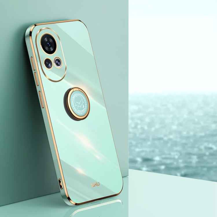 XINLI Straight Edge 6D Electroplate TPU Phone Case with Ring Holder, For Huawei Nova 11 SE, For Huawei nova 12 Pro, For Huawei nova 12, For Huawei Maimang 20, For Huawei Enjoy 60X, For Huawei nova 11 Pro
