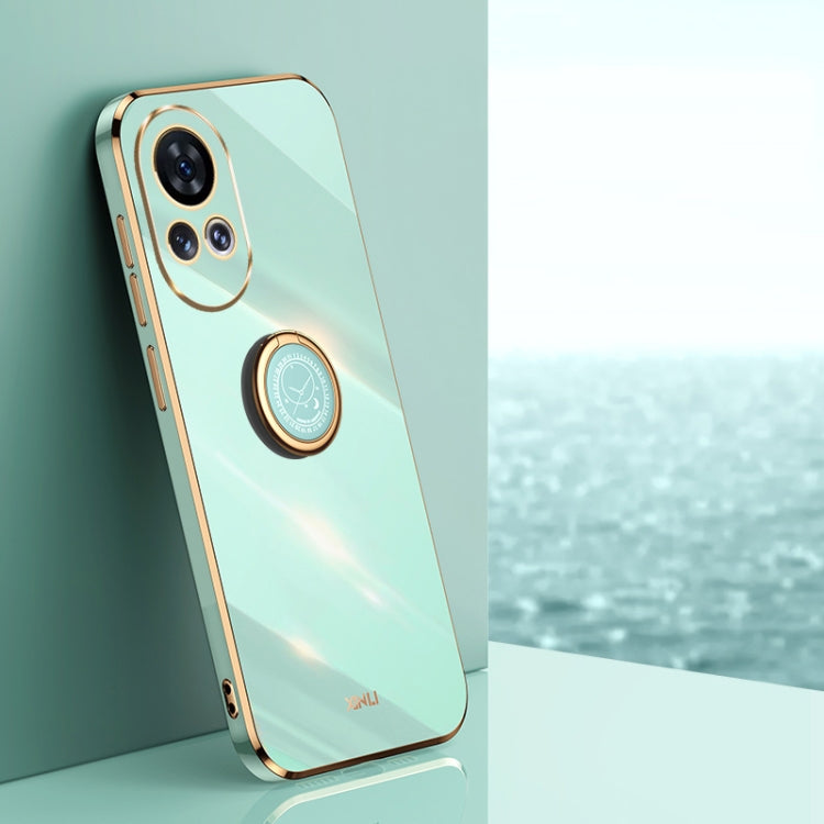 XINLI Straight Edge 6D Electroplate TPU Phone Case with Ring Holder, For Huawei Nova 11 SE, For Huawei nova 12 Pro, For Huawei nova 12, For Huawei Maimang 20, For Huawei Enjoy 60X, For Huawei nova 11 Pro