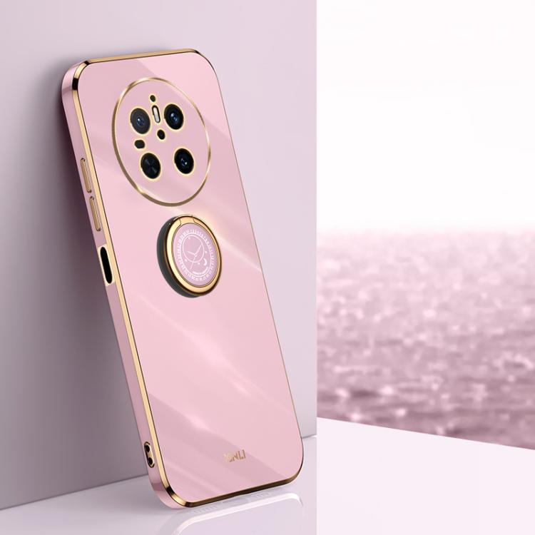 XINLI Straight Edge 6D Electroplate TPU Phone Case with Ring Holder, For Huawei Nova 14 Ultra, For Huawei Nova 14 Pro, For Huawei Nova 14, For Huawei Enjoy 80, For Huawei Mate 70 Pro / 70 Pro+, For Huawei Mate 70