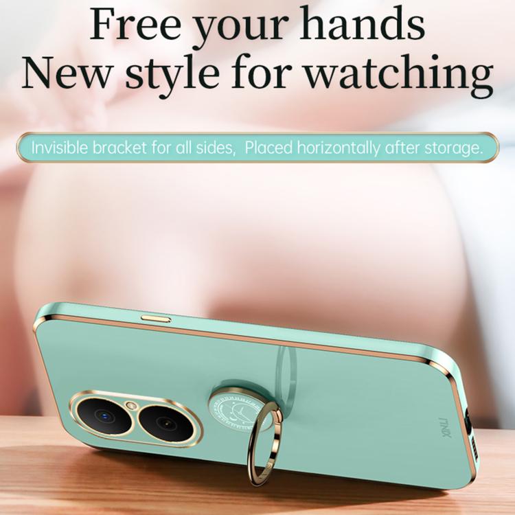 XINLI Straight Edge 6D Electroplate TPU Phone Case with Ring Holder, For Huawei Enjoy 80, For Huawei Mate 70 Pro / 70 Pro+, For Huawei Mate 70, For Huawei Nova 11 SE, For Huawei nova 12 Pro, For Huawei nova 12