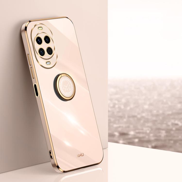 XINLI Straight Edge 6D Electroplate TPU Phone Case with Ring Holder, For Huawei Nova 14 Ultra, For Huawei Nova 14 Pro, For Huawei Nova 14, For Huawei Enjoy 80, For Huawei Mate 70 Pro / 70 Pro+, For Huawei Mate 70