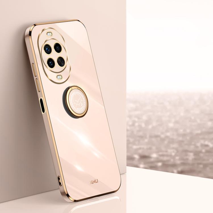 XINLI Straight Edge 6D Electroplate TPU Phone Case with Ring Holder, For Huawei Nova 14 Ultra, For Huawei Nova 14 Pro, For Huawei Nova 14, For Huawei Enjoy 80, For Huawei Mate 70 Pro / 70 Pro+, For Huawei Mate 70