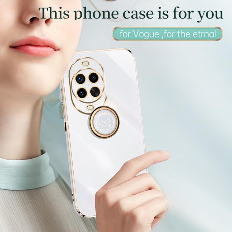 XINLI Straight Edge 6D Electroplate TPU Phone Case with Ring Holder, For Huawei Nova 14 Ultra, For Huawei Nova 14 Pro, For Huawei Nova 14, For Huawei Enjoy 80, For Huawei Mate 70 Pro / 70 Pro+, For Huawei Mate 70