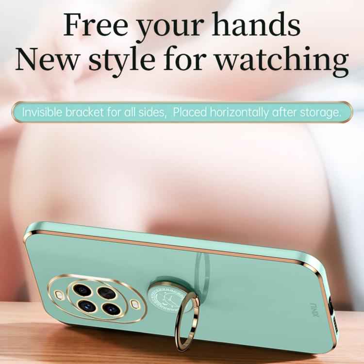 XINLI Straight Edge 6D Electroplate TPU Phone Case with Ring Holder, For Huawei Nova 14 Ultra, For Huawei Nova 14 Pro, For Huawei Nova 14, For Huawei Enjoy 80, For Huawei Mate 70 Pro / 70 Pro+, For Huawei Mate 70