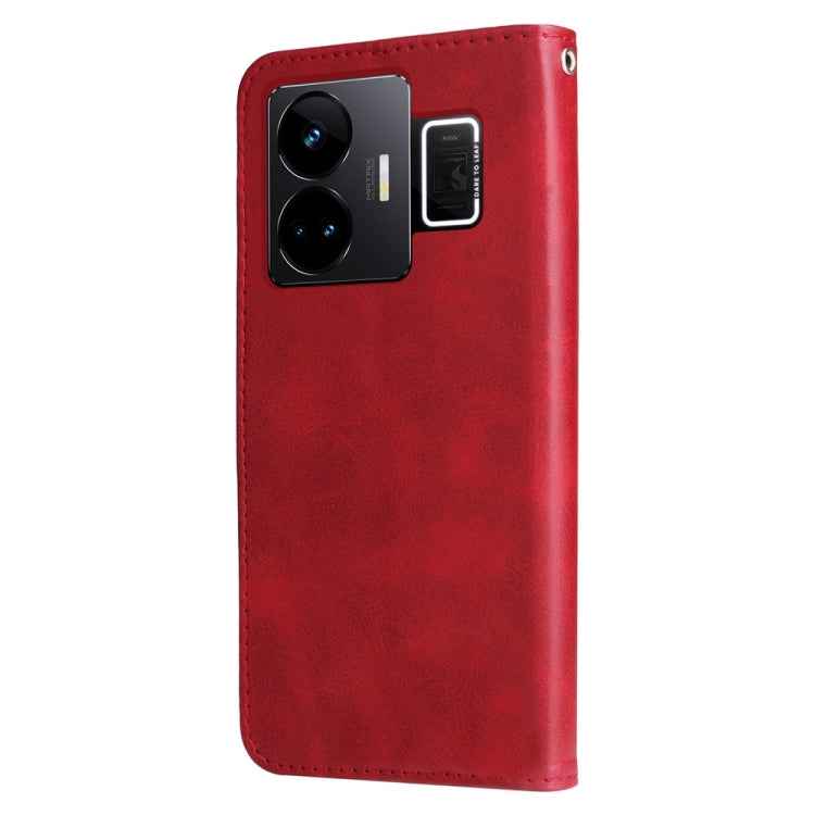 Fashion Calf Texture Zipper Leather Phone Case, For Realme GT Neo 5 5G / GT3