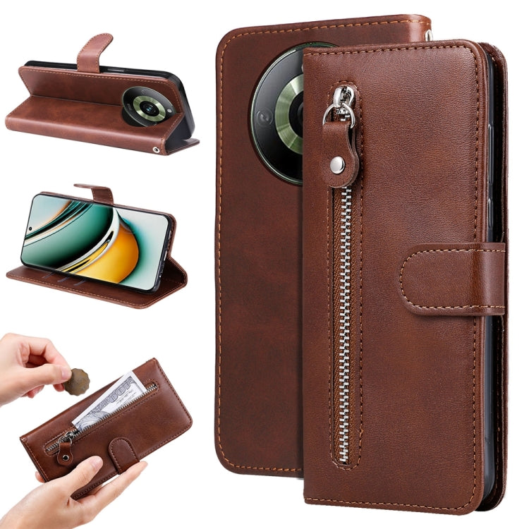 Fashion Calf Texture Zipper Leather Phone Case, For Realme 12 Pro+, For Realme C67 4G Global, For Realme C67 5G / 11 5G Taiwan Version, For Realme 11 4G Global, For Realme C53 / Narzo N53, For Realme 11, For Realme 11 Pro / 11 Pro+, For Realme C65 4G  ...