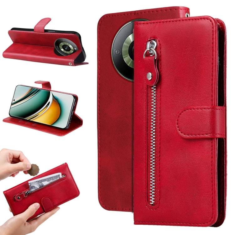 Fashion Calf Texture Zipper Leather Phone Case, For Realme 12 Pro+, For Realme C67 4G Global, For Realme C67 5G / 11 5G Taiwan Version, For Realme 11 4G Global, For Realme C53 / Narzo N53, For Realme 11, For Realme 11 Pro / 11 Pro+, For Realme C65 4G  ...