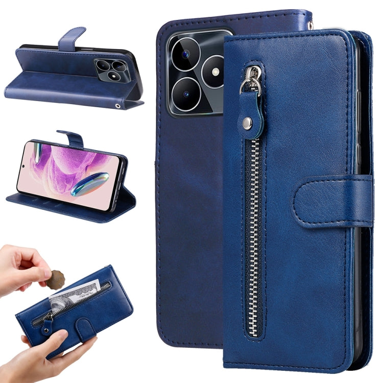 Fashion Calf Texture Zipper Leather Phone Case, For Realme 12 Pro+, For Realme C67 4G Global, For Realme C67 5G / 11 5G Taiwan Version, For Realme 11 4G Global, For Realme C53 / Narzo N53, For Realme 11, For Realme 11 Pro / 11 Pro+, For Realme C65 4G  ...
