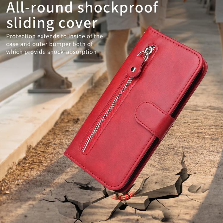 Fashion Calf Texture Zipper Leather Phone Case, For Realme 16 Pro+ 5G, For Realme 16 Pro 5G, For Realme 15x 5G India / Realme C85 5G, For Realme C85 Pro 4G, For Realme 15T 5G, For Realme Narzo 80 Lite 4G / C71 India, For Realme 15 5G / Realme 15 Pro 5G...