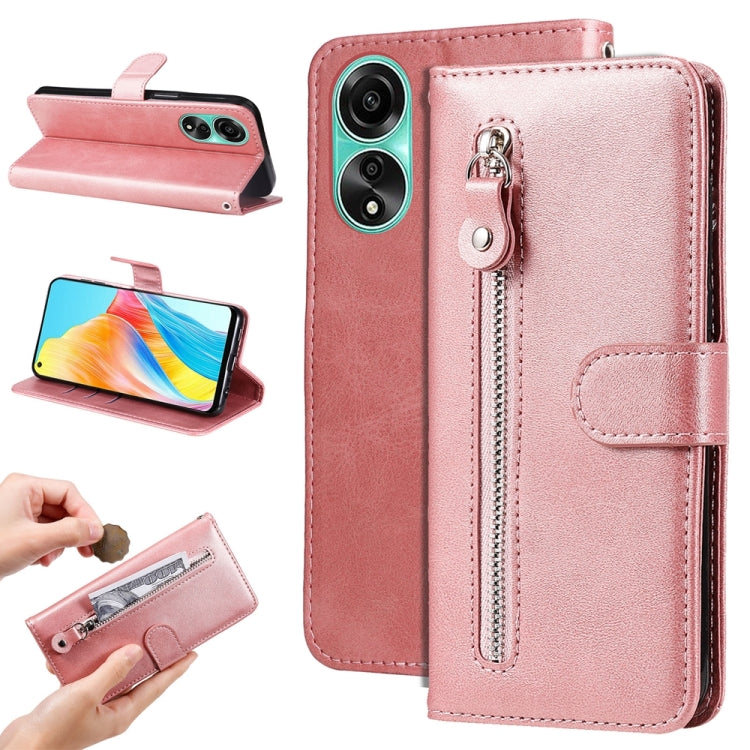 Fashion Calf Texture Zipper Leather Phone Case, For OPPO A58 4G, For OPPO Reno10 5G / Reno10 Pro 5G Global, For OPPO A78 4G, For OPPO Find X8 Pro, For OPPO A79 5G