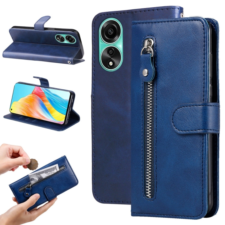 Fashion Calf Texture Zipper Leather Phone Case, For OPPO A58 4G, For OPPO Reno10 5G / Reno10 Pro 5G Global, For OPPO A78 4G, For OPPO Find X8 Pro, For OPPO A79 5G