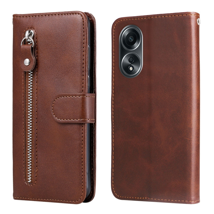 Fashion Calf Texture Zipper Leather Phone Case