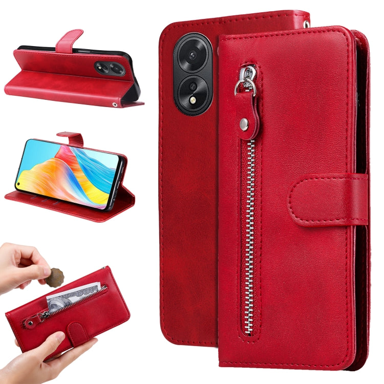 Fashion Calf Texture Zipper Leather Phone Case