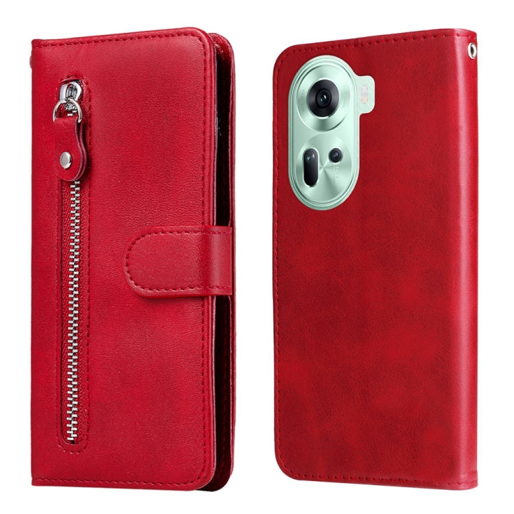 Fashion Calf Texture Zipper Leather Phone Case