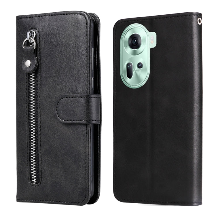 Fashion Calf Texture Zipper Leather Phone Case