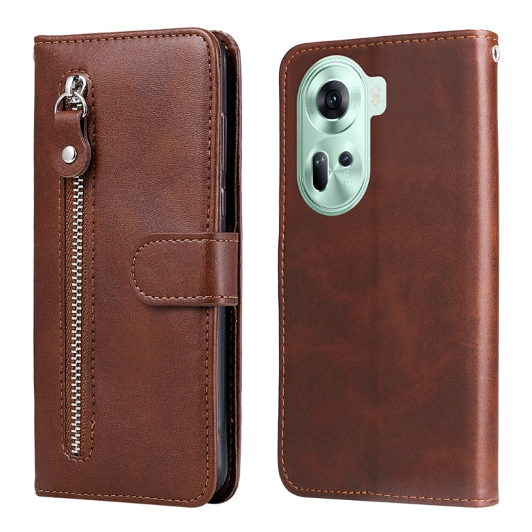 Fashion Calf Texture Zipper Leather Phone Case