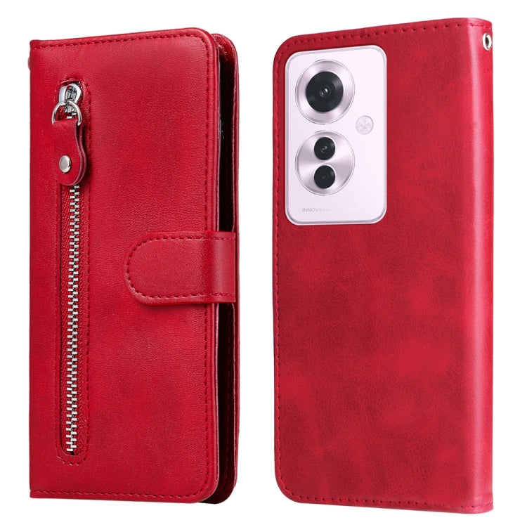 Fashion Calf Texture Zipper Leather Phone Case, For OPPO Reno12 5G Global, For OPPO K12x, For OPPO A60 4G Global, For OPPO K12, For OPPO A3 Pro 5G, For OPPO Reno11 F Global / F25 Pro Global, For OPPO Reno11 5G Global, For OPPO A59 5G / A2m             ...