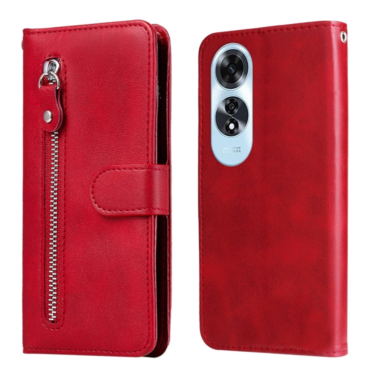 Fashion Calf Texture Zipper Leather Phone Case, For OPPO Reno12 5G Global, For OPPO K12x, For OPPO A60 4G Global, For OPPO K12, For OPPO A3 Pro 5G, For OPPO Reno11 F Global / F25 Pro Global, For OPPO Reno11 5G Global, For OPPO A59 5G / A2m             ...