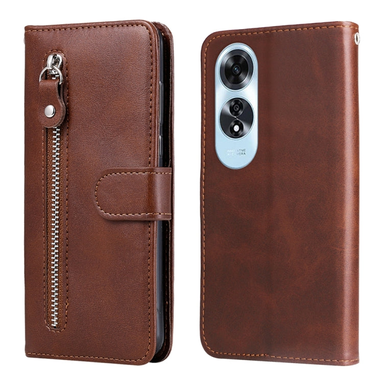 Fashion Calf Texture Zipper Leather Phone Case, For OPPO Reno12 5G Global, For OPPO K12x, For OPPO A60 4G Global, For OPPO K12, For OPPO A3 Pro 5G, For OPPO Reno11 F Global / F25 Pro Global, For OPPO Reno11 5G Global, For OPPO A59 5G / A2m             ...