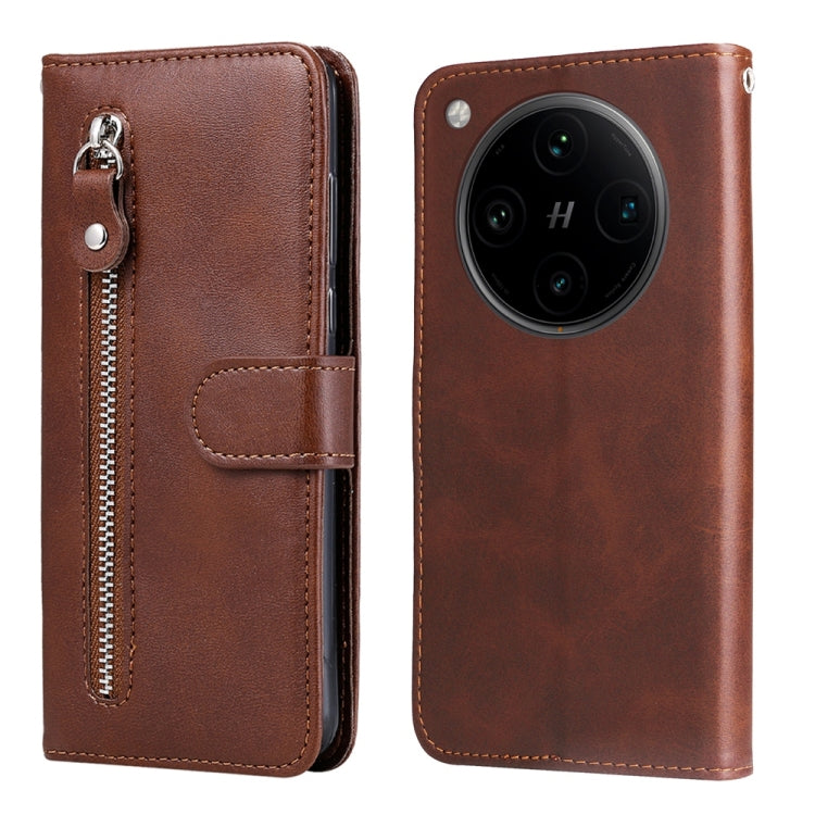 Fashion Calf Texture Zipper Leather Phone Case