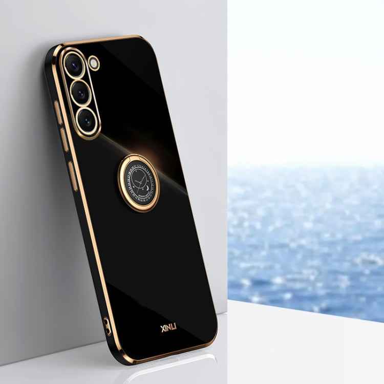 XINLI Straight Edge 6D Electroplate TPU Phone Case with Ring Holder, For Samsung Galaxy A15, For Samsung Galaxy A55, For Samsung Galaxy A35 5G, For Samsung Galaxy S24 Ultra 5G, For Samsung Galaxy S24+ 5G, For Samsung Galaxy S24 5G